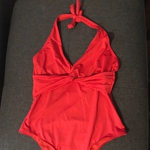 Red one piece bikini $12, size 6